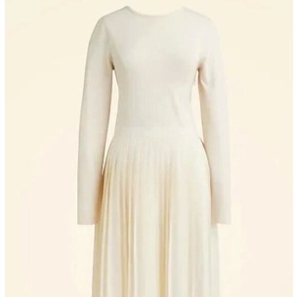 J. Crew Dresses & Skirts - J. Crew Long Sleeve Cream Maxi Dress